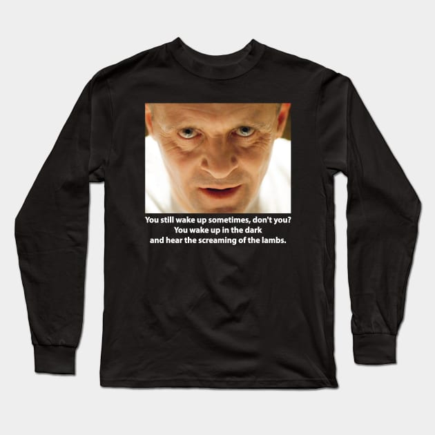 Silence of the Lambs Hannibal Lecter Long Sleeve T-Shirt by Stefan Balaz Design